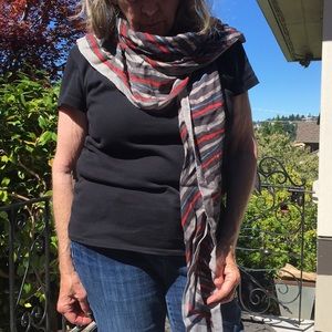 Black and gray shawl